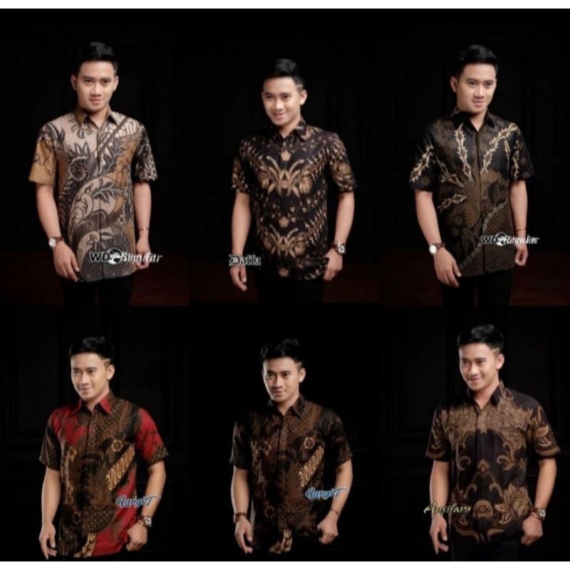 Batik PNS baju batik pria lengan pendek size M L XL XXL