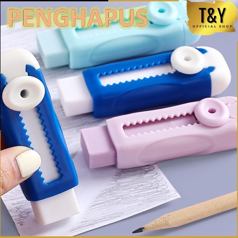 

T&Y Penghapus Mekanik Lucu Penghapus Pensil Dorong Warna Pastel Mechanical Eraser Push & Pull Retractable Perlengkapan Sekolah Anak Sliding Eraser Hapusan Mekanik Warna Lucu Tidak Meninggalkan Serpihan