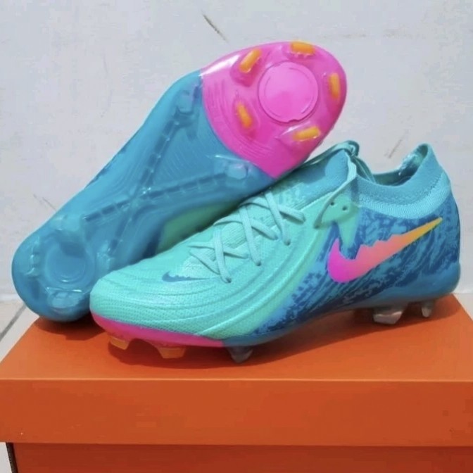 OBRAL Sepatu Bola Anak Nike Phantom Luna Aqua Blue Biru Fg