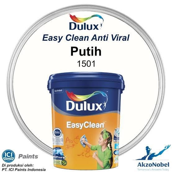 Dulux Easy Clean Cat Tembok Anti Noda Putih 1501 kemasan 20 Liter