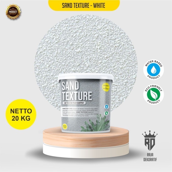 BARANG TERLARIS CAT DINDING TEKSTUR KAMPROT - SAND TEXTURE - WHITE -