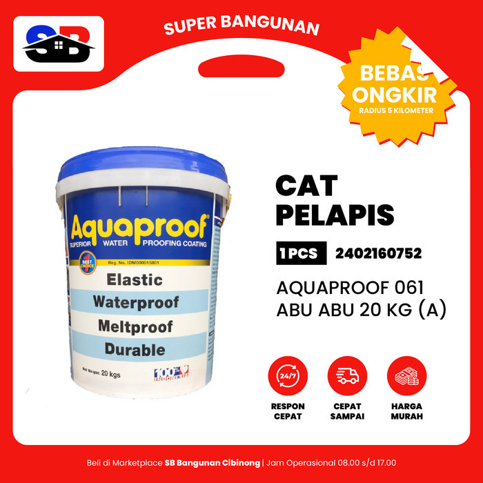 AQUAPROOF CAT TEMBOK WATERPROOF PELAPIS ANTI BOCOR 061 ABU ABU 20 KG
