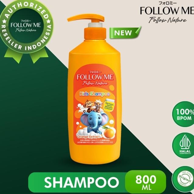 Follow Me Kids Orange Shampoo 800Ml Follow Me Orange Shampo Anak