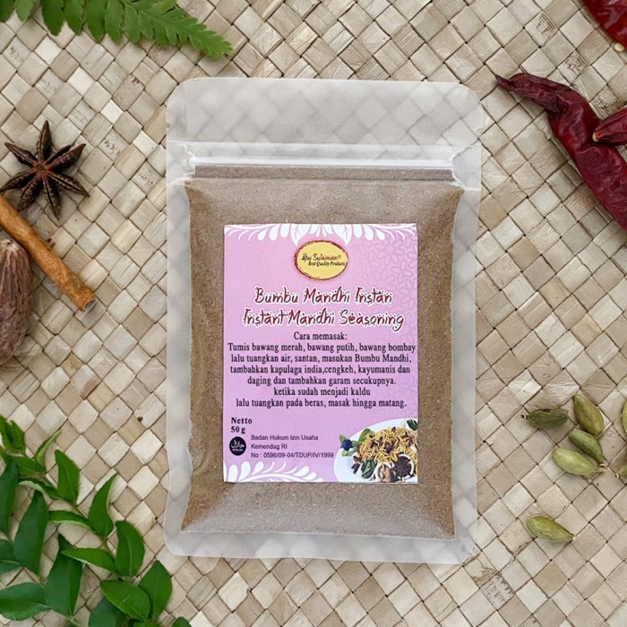 

Lhiu Bumbu Nasi Mandhi Instan / Instant Mandhi Seasoning Abu Sulaiman 250 G