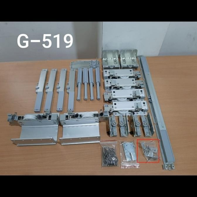 Rel Roda Sliding Door Lemari G519 Harfit 3D + Rel 3.5M Sd 053 V Soft C