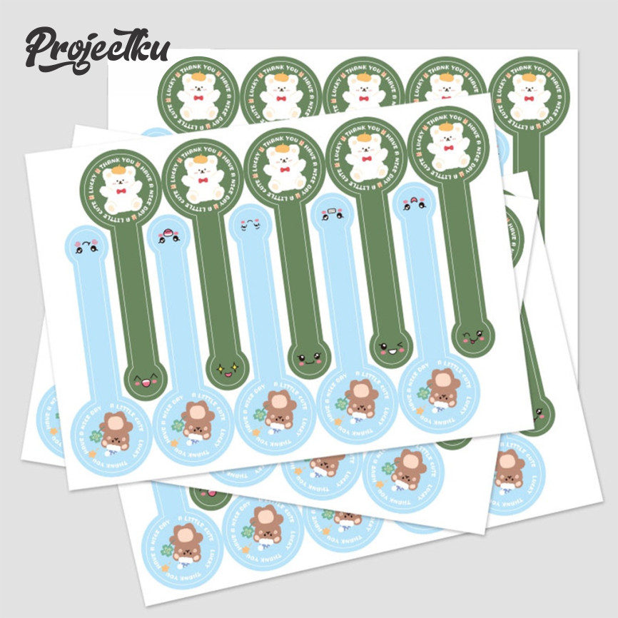 

(50 Pcs) Stiker Label Thank You Have A Nice Day / Sticker Panjang Segel Makanan Cake Stiker Thank You