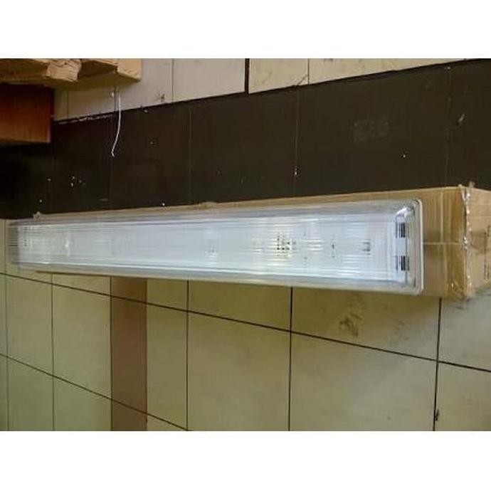 Kap TL LED 2x36 waterproof IP65 120cm rumah lampu T8 TL Led 2x18 60cm L21T