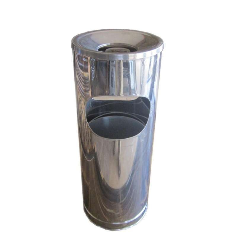 Asbak tempat sampah tabung besar stainless steel