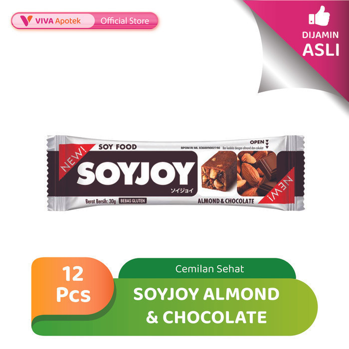 

Soyjoy Almond & Chocolate Cemilan Sehat (12 Pcs)
