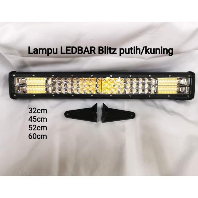 LAMPU LED BAR MOBIL - LED LIGHT BAR 2 WARNA PUTIH KUNING BLITZ STROBO
