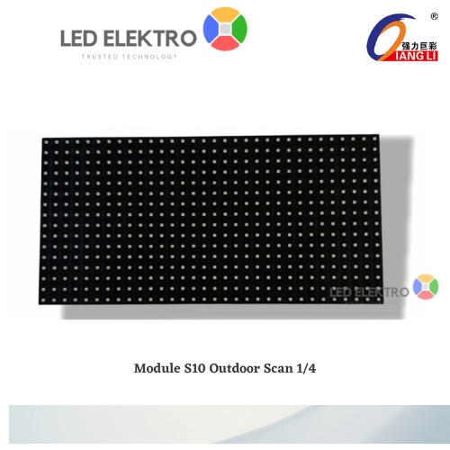 Led Display Modul Qiangli P10 / S10 Videotron Outdoor Scan 1/4 Ready Stock
