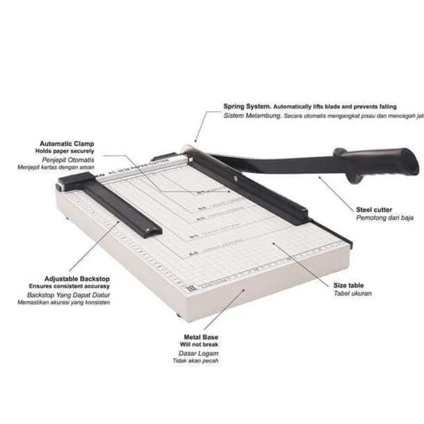 

Alat Pemotong Kertas ( R Cutter) Kenko Ukuran Folio Atk
