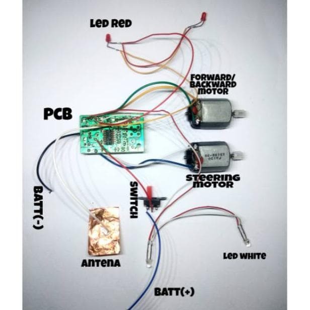 Pcb01 Modul Pcb Dan Remote Rc Mobil Rc Remote Control 4Ch / Pcb Mainan Terbatas