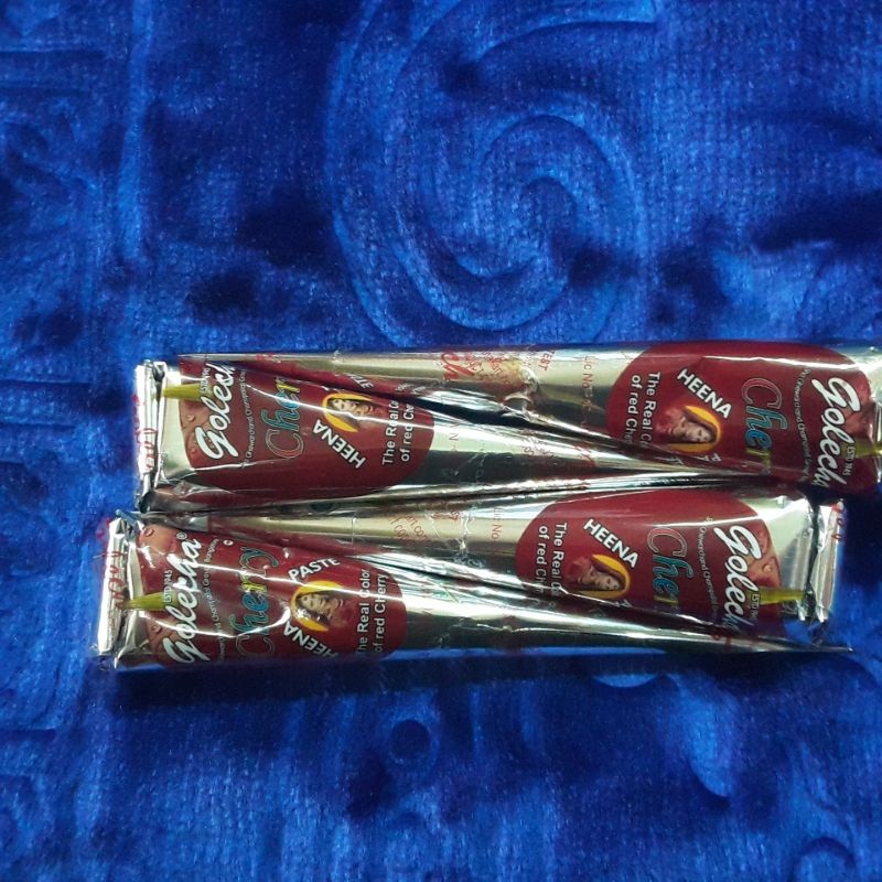 golecha cherry henna paste golecha warna merah maroon inai kuku pacar kuku merah mahendi cair 25g