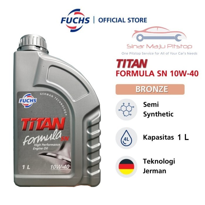 OLI PELUMAS MESIN MOTOR & MOBIL MODERN & TURBO - FUCHS TITAN FORMULA SN SAE 10W-40 API SN ILSAC GF-5