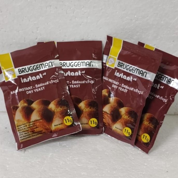 

Bruggeman Instant Dry Yeast Ragi Kering Instan 4X11Gr Pengembang Kue Cod Dan Best Seller