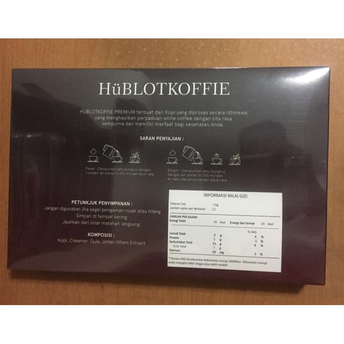 

HUBLOT- COFFEE - KOPI HUBLOT- ISI 12 SACHET ORIGINAL