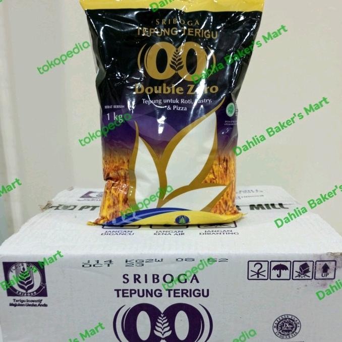 

Tepung Terigu Sriboga Double Zero 1 Kg x 10 /Dus Gojek/Grab Instant
