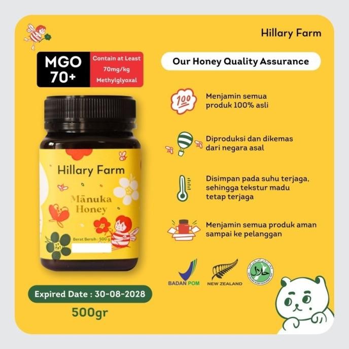 

Hillary Farm Manuka Honey - MADU New Zealand - 1KG (2BOTOL)
