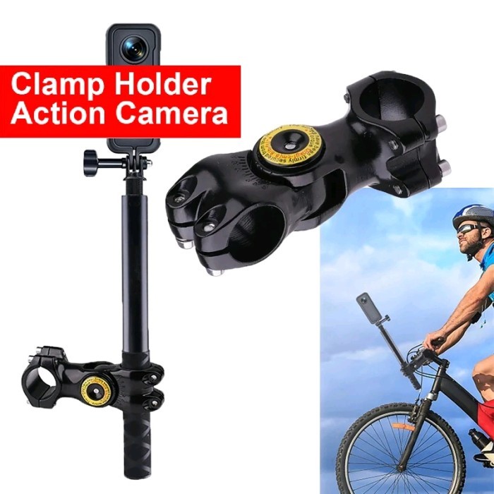 Clamp Holder Action Cam Camera Kamera Bracket Stik Monopod Tongsis