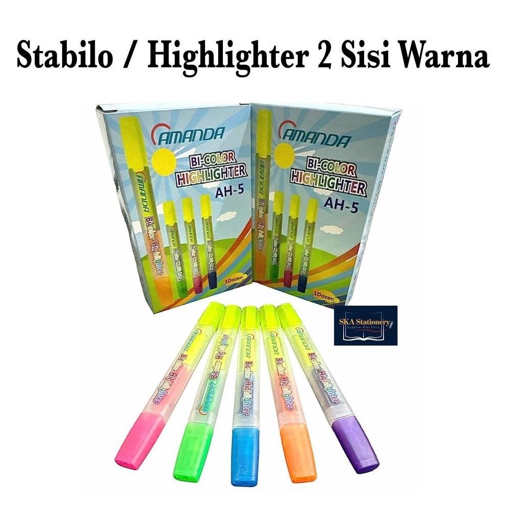 

Stabilo 2 Sisi Warna / Highlighter (Pcs)