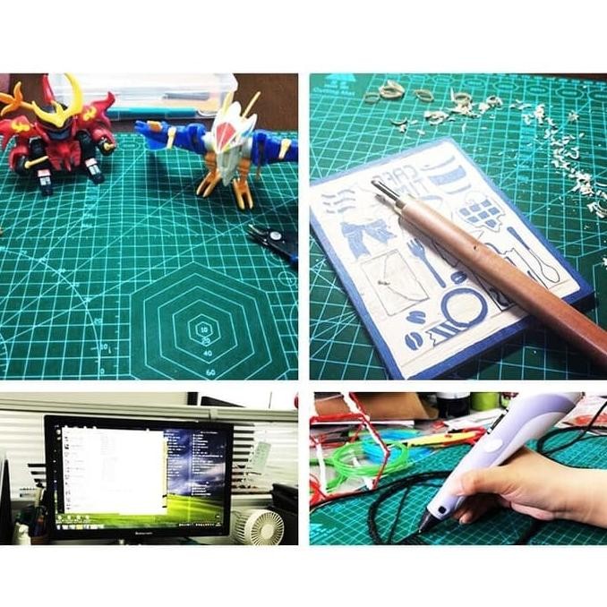 

A2 Cutting Mat Cutter Pad Papan Alas Potong Kulit Matt Hijau Hitam !! Ready