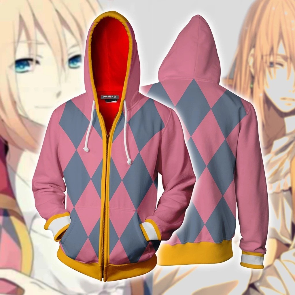 Howl's Moving Castle Ritsleting Hoodie 3D Jaket Cetak Fashion Mantel Pakaian Luar |Rtuqqi2n|
