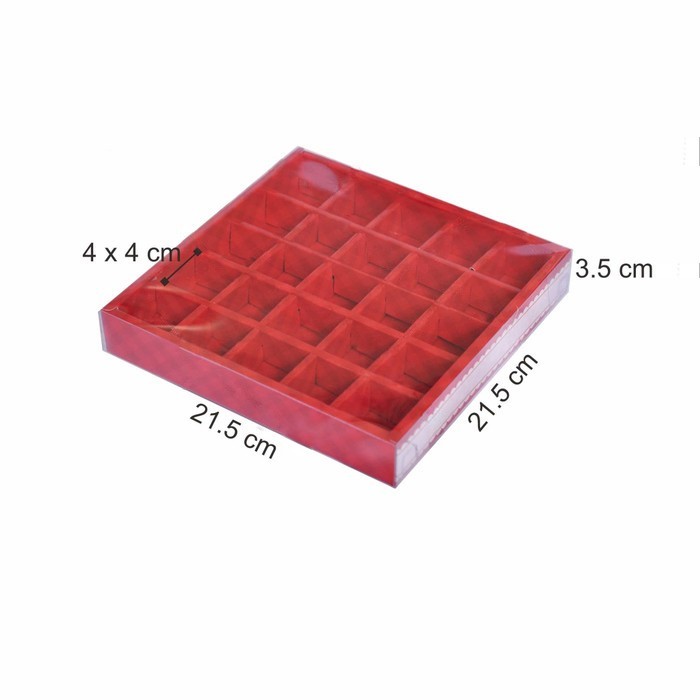 

Box Nastar Sekat Mika Dus Kotak Kue Cake Cookies Gift - CB212135 Red