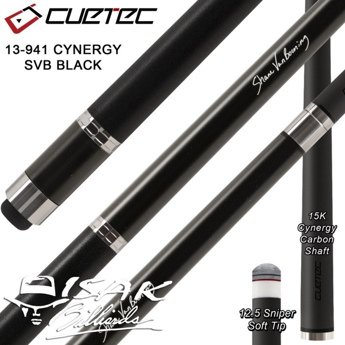 CUETEC CYNERGY SVB CARBON SHAFT 13-941 BLACK - SHANE VAN BOENING POOL