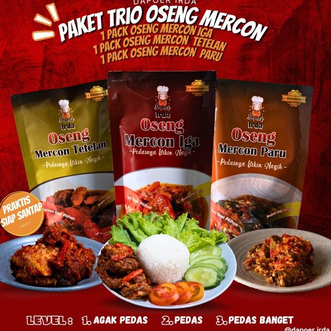 

Dapoer Irda Paket Trio Oseng Mercon