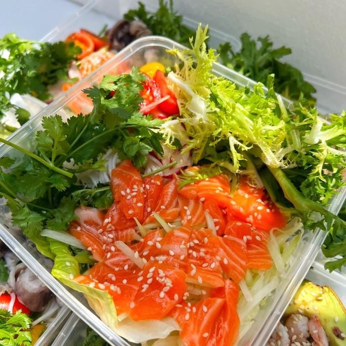 

Salmon Pepaya Salad thailand rujak thailand somtam quinn kitchen