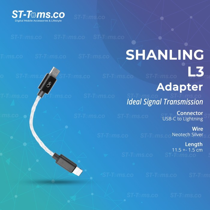 Shanling L3 / L 3 USB-C to Lightning OTG DAC Adapter Cable for iPhone iPad iOS Devices