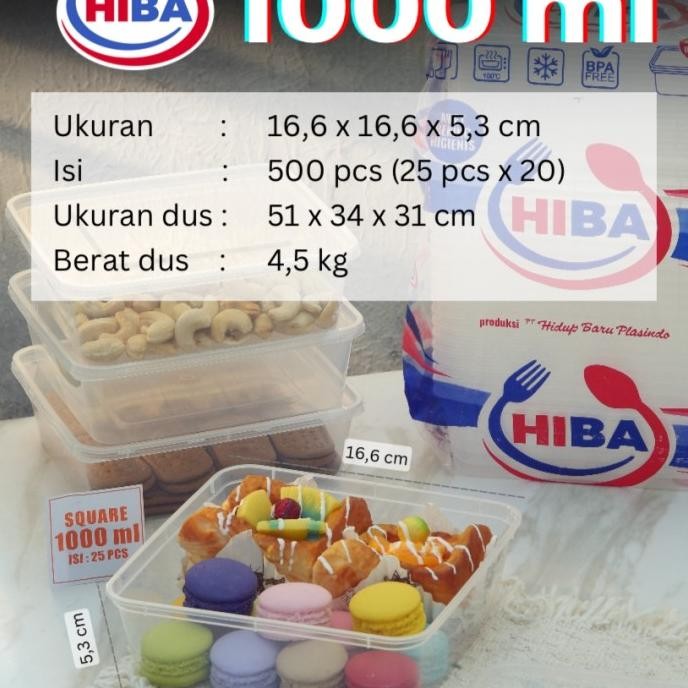 THINWALL 1000ML SQUARE HIBA 1 DUS 2010T
