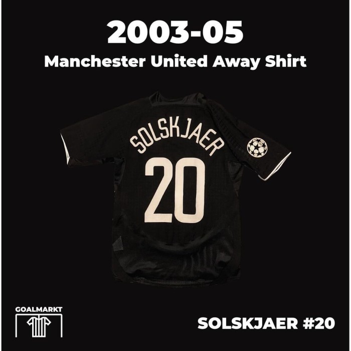 2003-05 MANCHESTER UNITED AWAY SHIRT SOLSKJAER #20 S