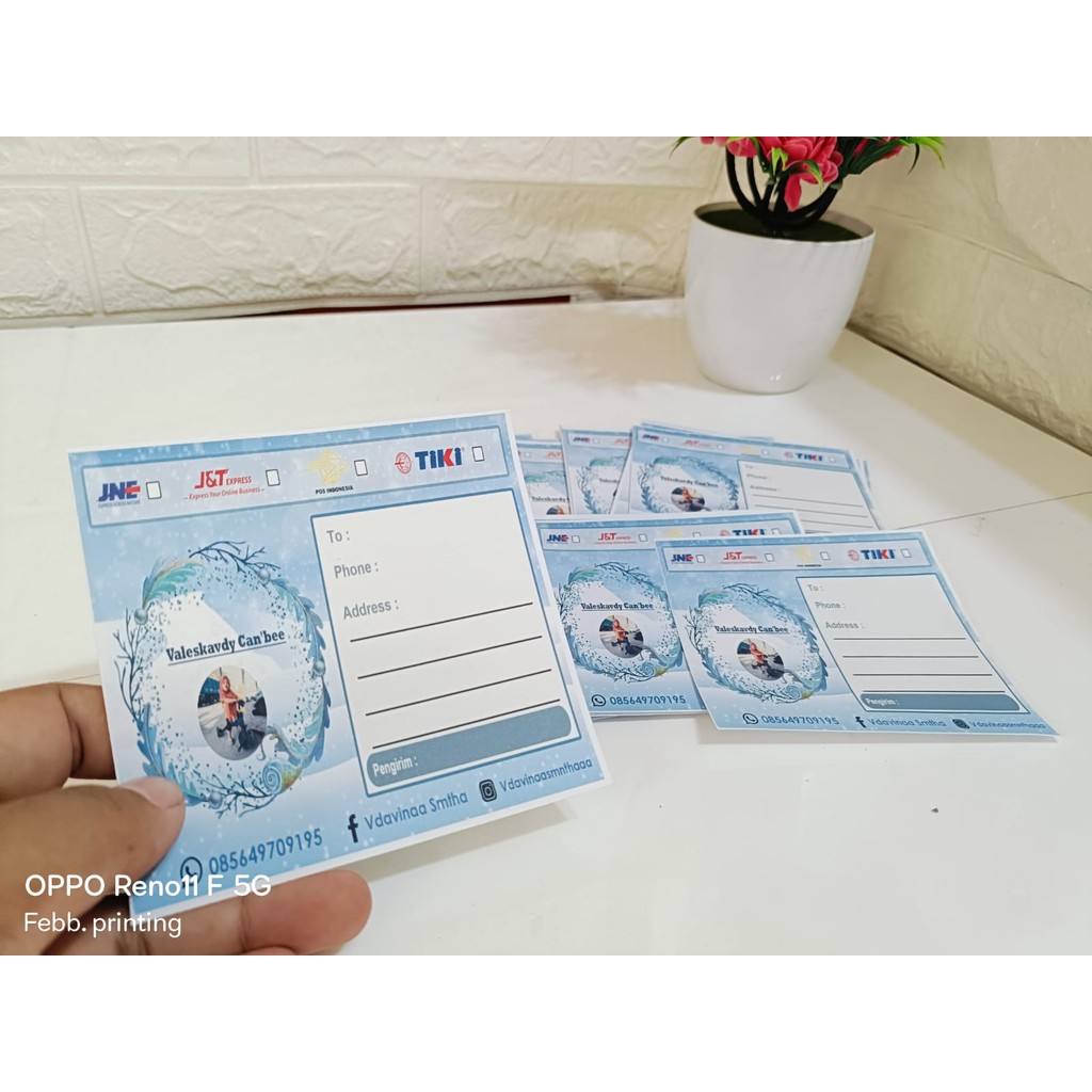 

label pengiriman custom