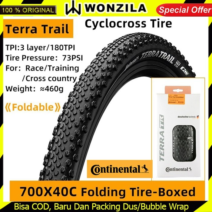 Continental Terra Trail Ban Luar Gravel 700 x 40C Kevlar Cyclocross