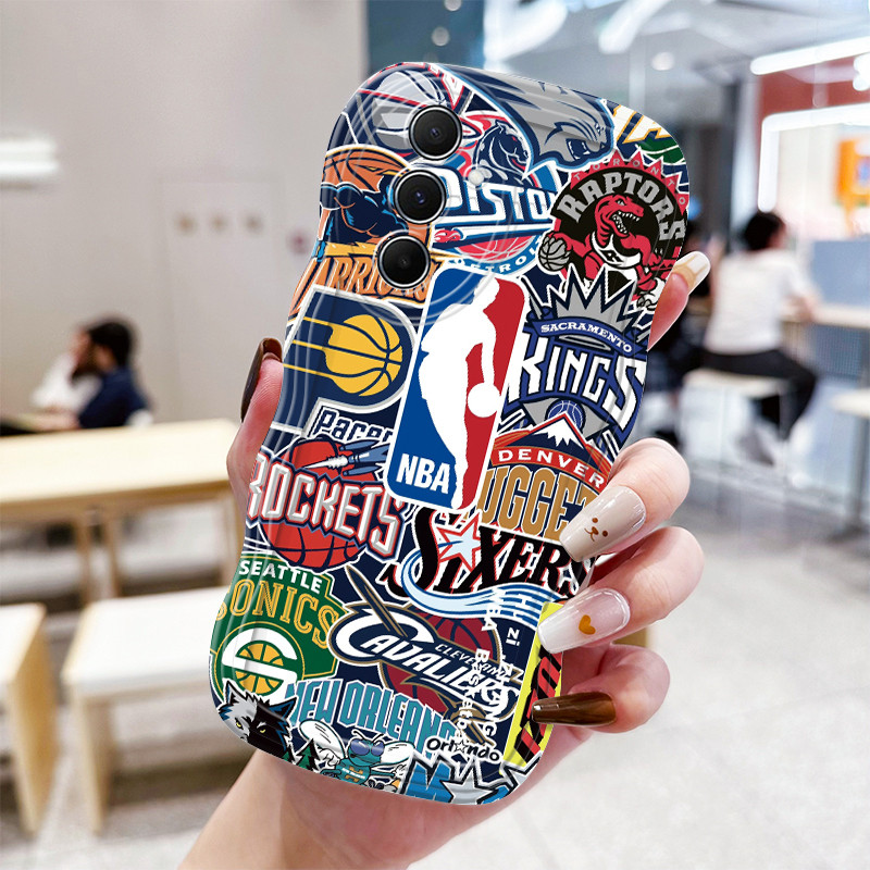 Casing Hp Untuk Samsung Galaxy A55 5G A54 5G A53 5G Case HP ikon bola basket casing pelindung Softca