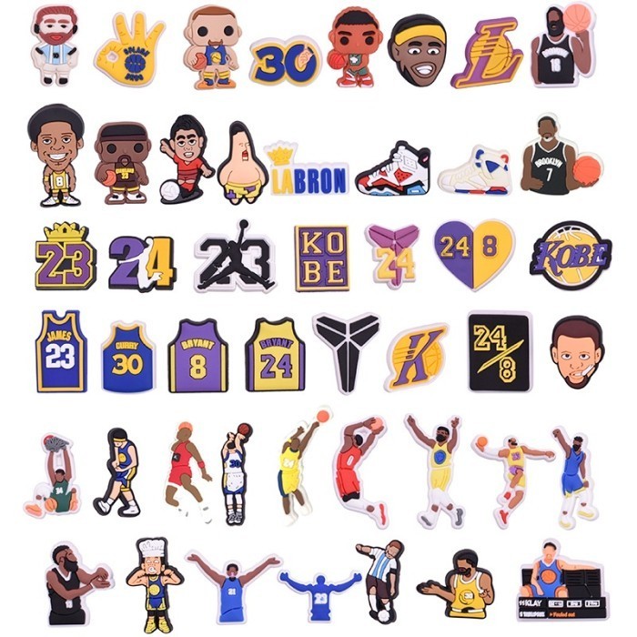 Pin - Pin Sandal Crocs Jibbitz Basket Bryant Keren Hiasan Sendal Charms 255