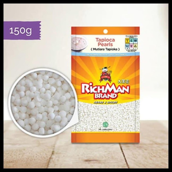 

Bya - Richman Brand Mutiar Tapioka 150 Gr/White Tapioca Pearl