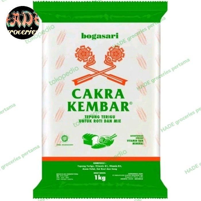 

Bya - Terigu Cakra Kembar 1Kg Tepung Bogasari Ekonomi
