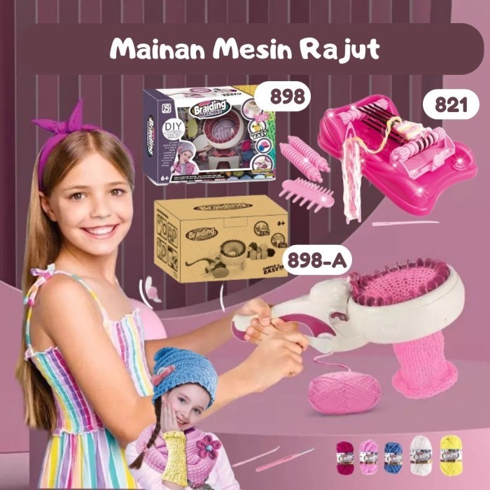 Prihatiwi - Mainan Diy Mesin Rajut Anak Mesin Tenun Kalung Gelang Ikat Rambut Anak