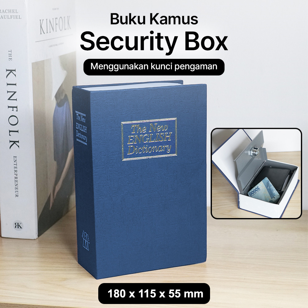 

eShopOne HOMESAFE Brankas Mini Buku Key Lock Hidden Safe Box Dictionary Book - KBS
