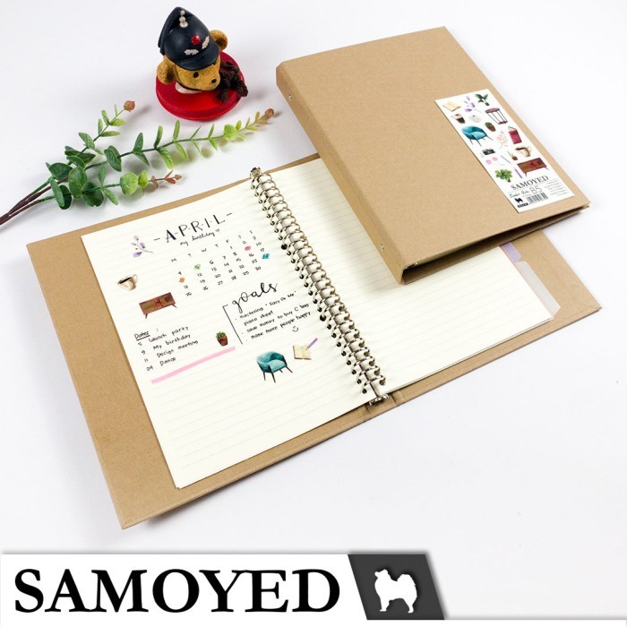 

Sale Binder Note / Loose Leaf Binder B5 - 26 Ring Samoyed Bnsv-51