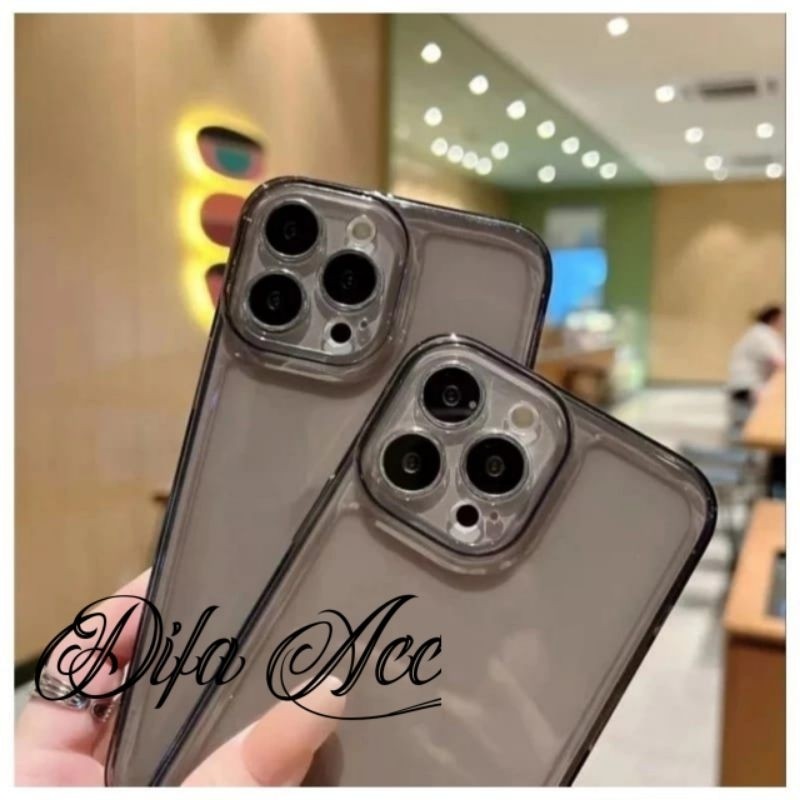 OPPO A12/A7/A11K/F9 case hitam bening clear black Clear Bening Transparant SoftCase SPACE TPU Tahan 