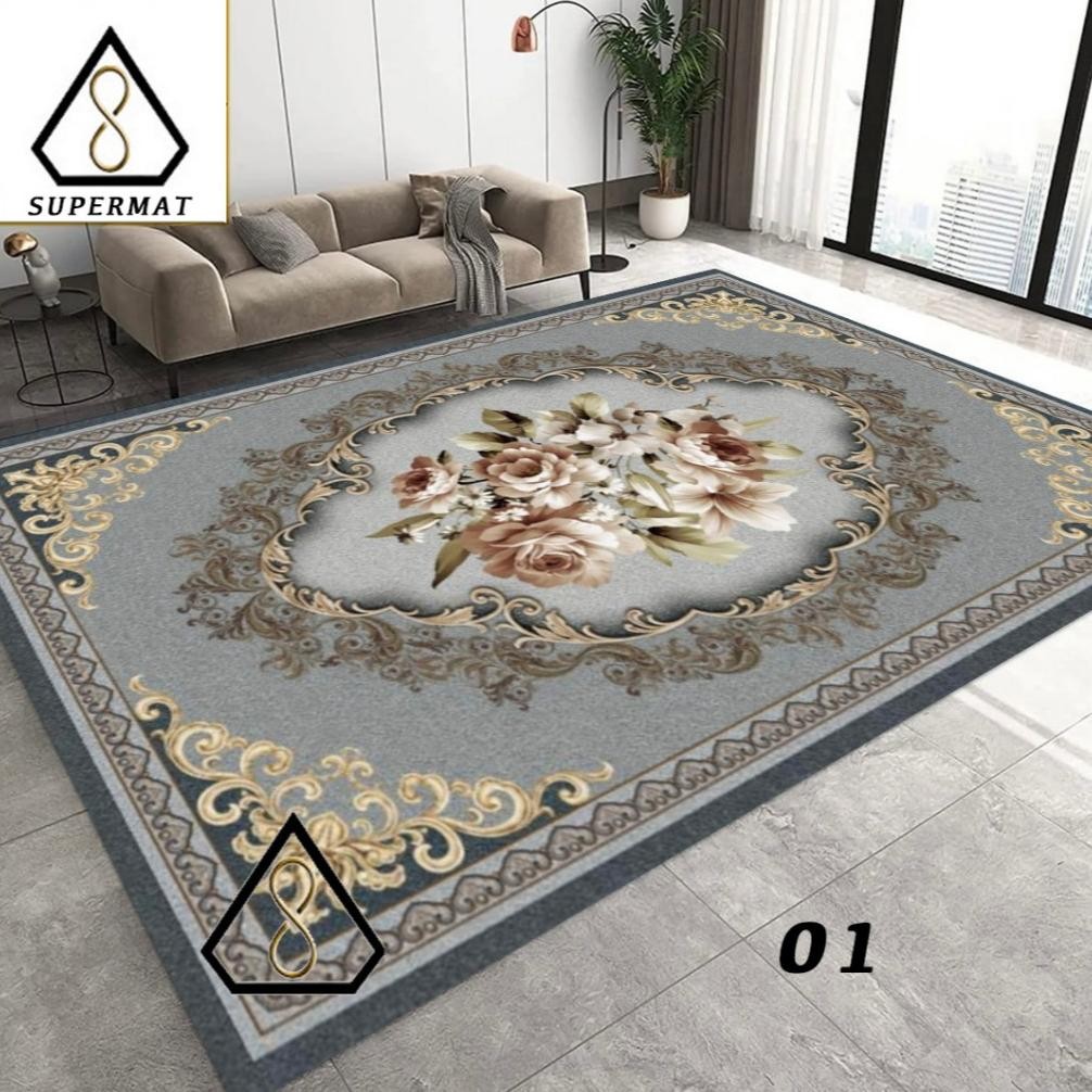 Supermat - Karpet Lantai Eropa Polyester [Uk 90 X 140 Cm] Terbaru