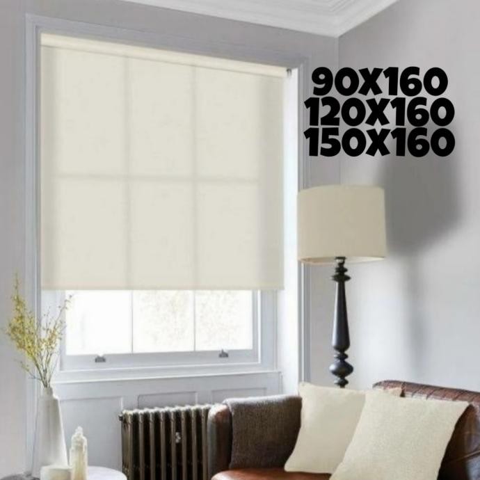 Roller Blinds Sunscreen Venetian Tirai Gulung Jendela Roller Blind