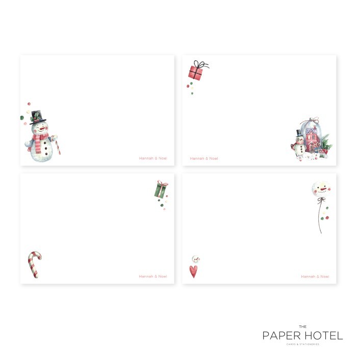 

Notecard - The Snowman Set (Personalized Initials/ Name, 16pcs)
