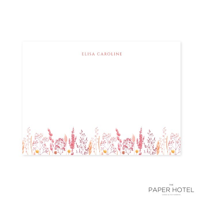 

Notecard - The Blush Bloom (Personalized Initials/ Name, 16pcs)