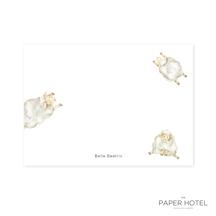 

Notecard - The Counting Sheep (Personalized Initials/ Name, 16pcs)