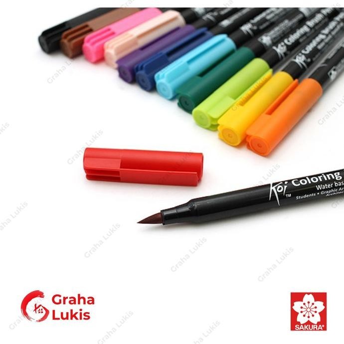 

T E R B A R U Berkualitas Sakura Koi Coloring Brush - 24 Color set